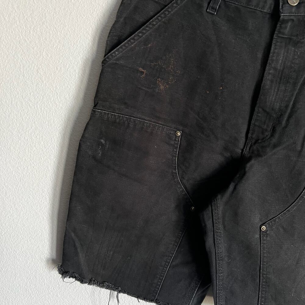 Carhartt faded black double knee work wear carpenter shorts - Picture 2 of 7